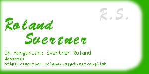 roland svertner business card